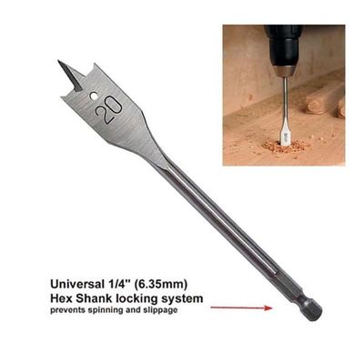 Titanyum Kaplamalı Altıgen Şaftlı Ahşap Matkap Uçları DIN Standardı 6-40mm