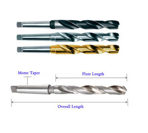 Morse Taper Shank HSS matkap parçaları DIN345 Kara oksit