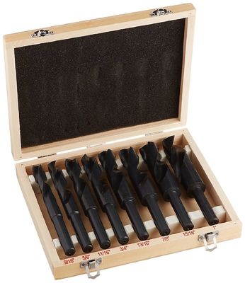 HSS Hex Shank Drill Bit Set 8pc metal delme için