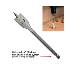 8pc düz ahşap matkap parçaları hex şank ve uzatma ile seti