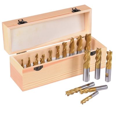 DIN844 4 Metal Paslanmaz Çelik Alüminyum için Flüt HSS Son Mill