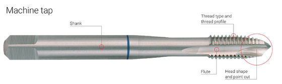 Ti-Kaplamalı DIN371 Spiral Uçlu HSS Makine Muslukları M3-M50