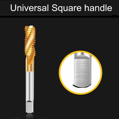 M12 Titanyum kaplı Spiral Flüt HSS Makine Muslukları DIN371