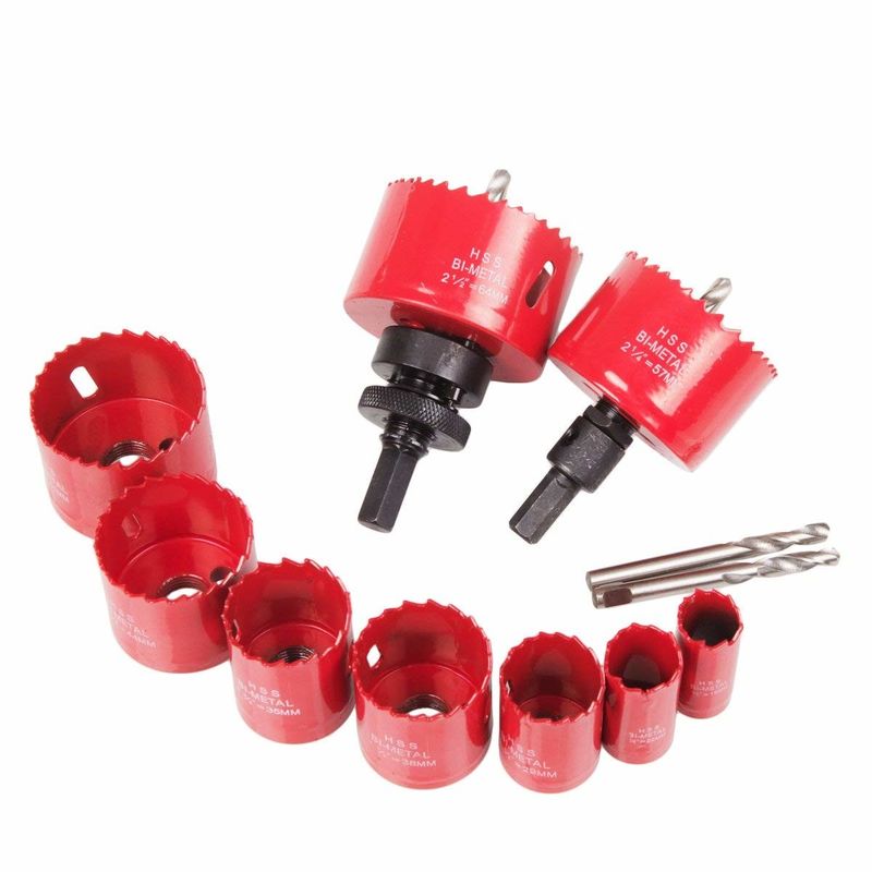 3/4 "-2 1/2" HSS Bi-Metal Delik Testere Set Mandrel & Adaptör ile