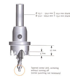 Paslanmaz Çelik Levha için Tungsten Karbür Uçlu TCT Delik Testere Kesici