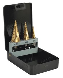3Pcs Titanyum kaplı adım matkap parçası Metal için hex şankı seti