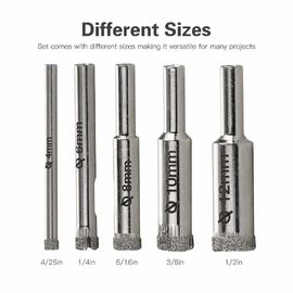 5pcs Gümüş Elmas Çekirdek matkabı seti porselen granit