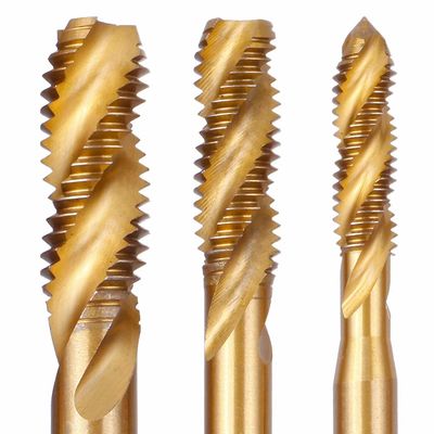 M12 Titanyum kaplı Spiral Flüt HSS Makine Muslukları DIN371